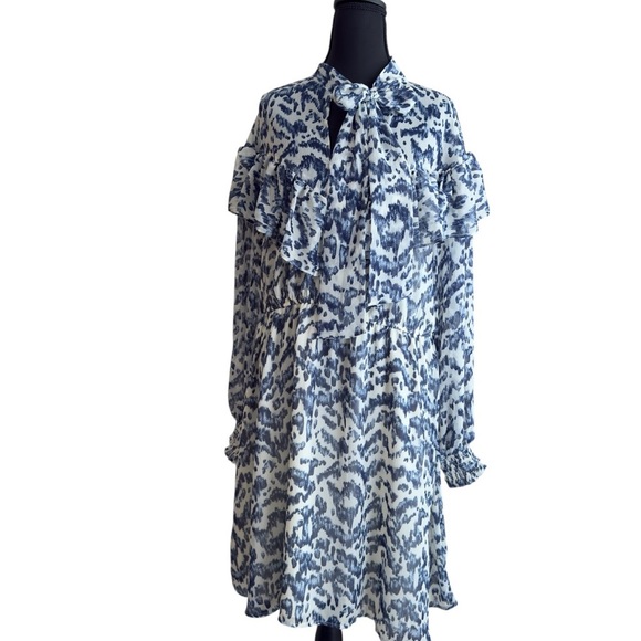 ELOQUII Elements - Women's Plus Size 19- Tie Neck Fit and Flare Dress - NWOT - Picture 6 of 9